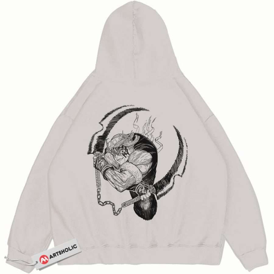 Alternative view of Tengen Uzui Hoodie, Demon Slayer Hoodie, Anime Hoodie, Vintage Hoodie
