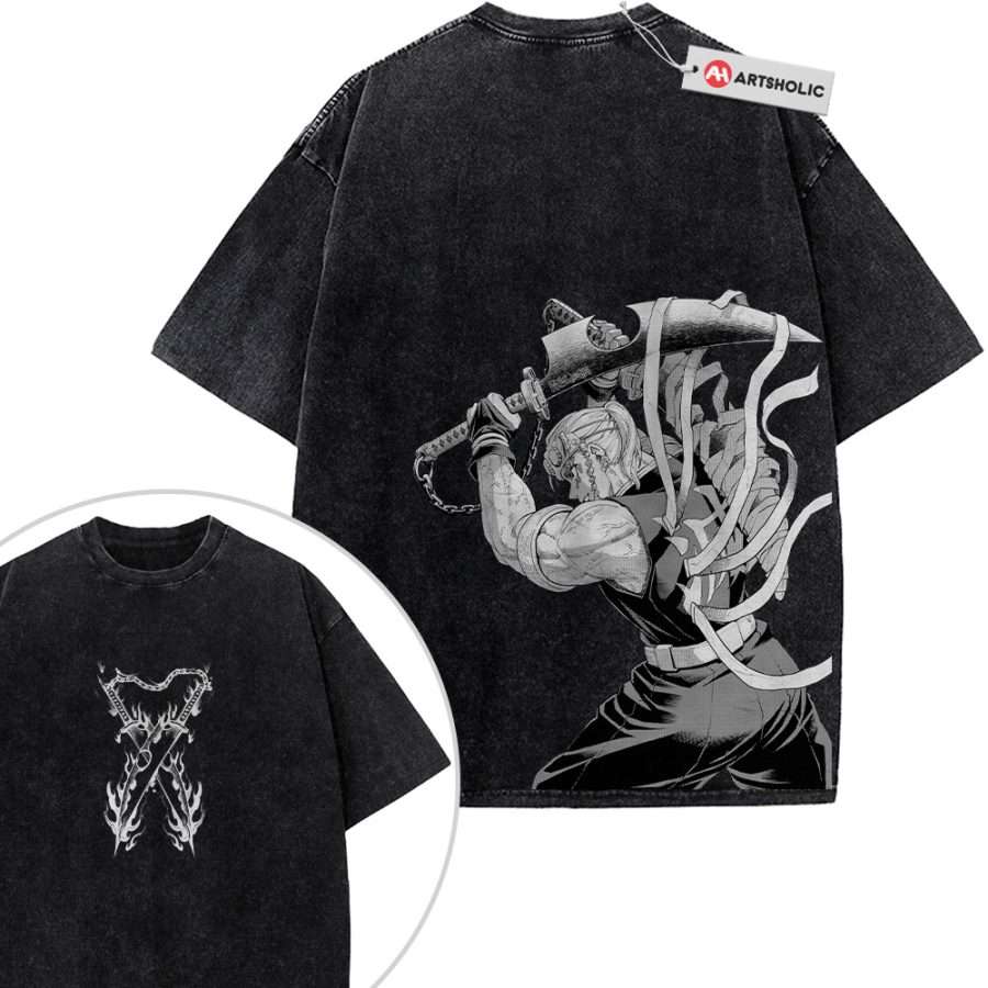 Alternative view of Tengen Uzui Shirt, Demon Slayer Shirt, Anime Shirt, Vintage T-Shirt 2-Sided