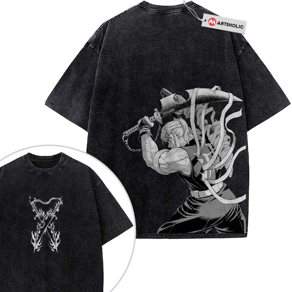 Tengen Uzui Shirt, Demon Slayer Shirt, Anime Shirt, Vintage T-Shirt 2-Sided