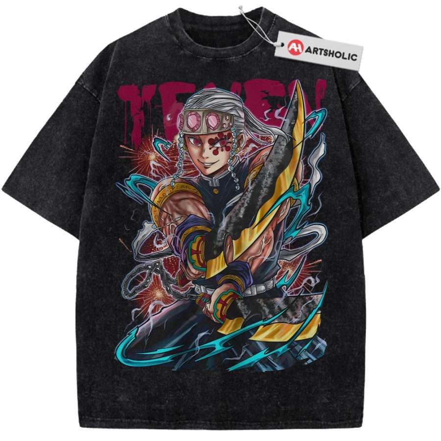 Alternative view of Tengen Uzui Shirt, Demon Slayer Shirt, Anime Shirt, Vintage T-Shirt