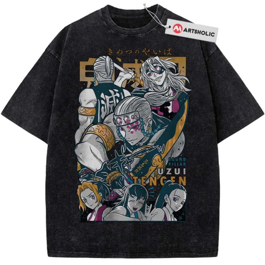 Alternative view of Tengen Uzui Shirt, Demon Slayer Shirt, Anime Shirt, Vintage T-Shirt