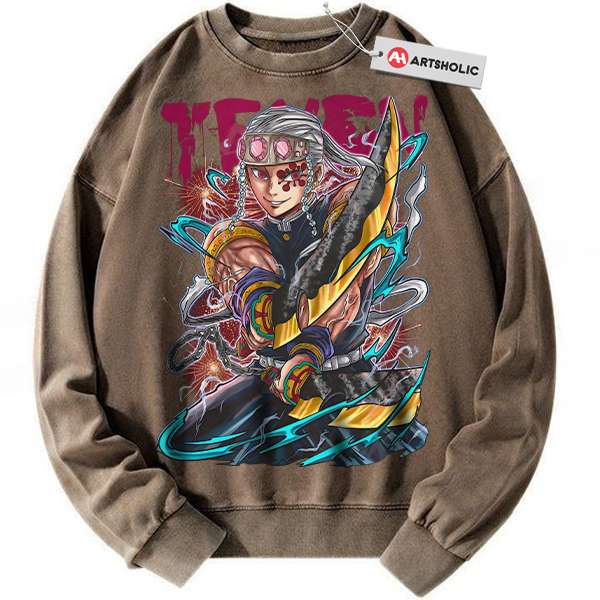 Alternative view of Tengen Uzui Sweatshirt, Demon Slayer Sweatshirt, Anime Sweatshirt, Vintage Sweatshirt