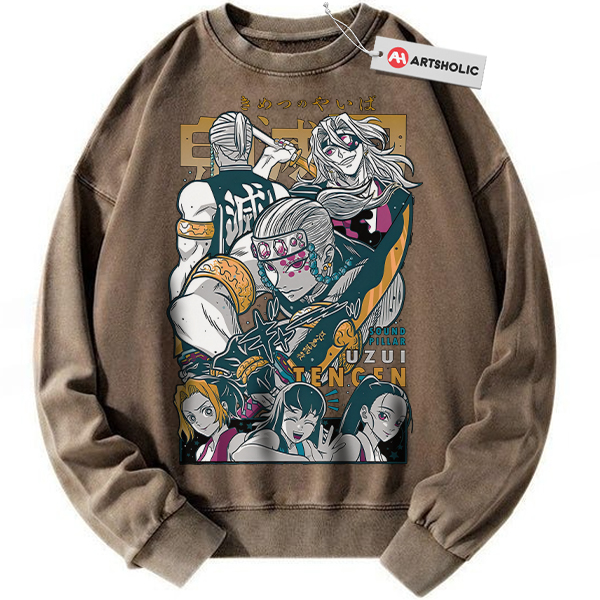 Alternative view of Tengen Uzui Sweatshirt, Demon Slayer Sweatshirt, Anime Sweatshirt, Vintage Sweatshirt