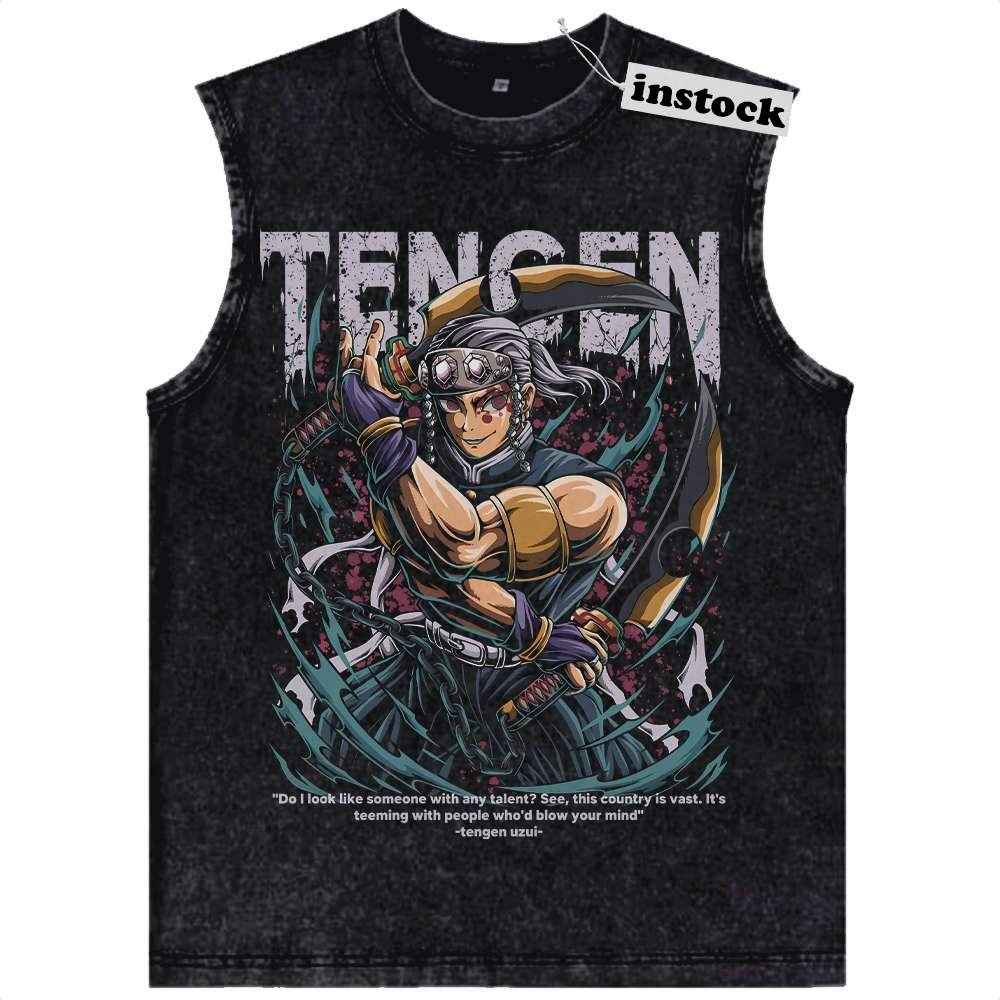 Tengen Uzui Tank Top, Demon Slayer Tank Top, Anime Tank Top, Vintage Tank Top