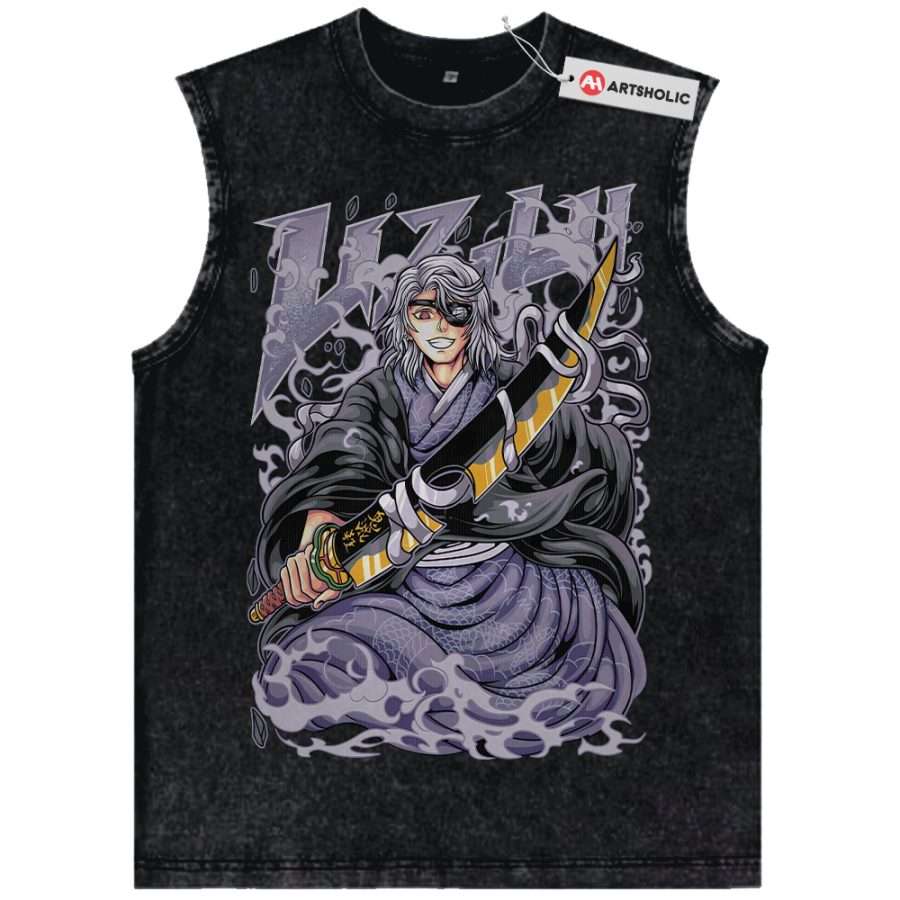 Alternative view of Tengen Uzui Tank Top, Demon Slayer Tank Top, Anime Tank Top, Vintage Tank Top