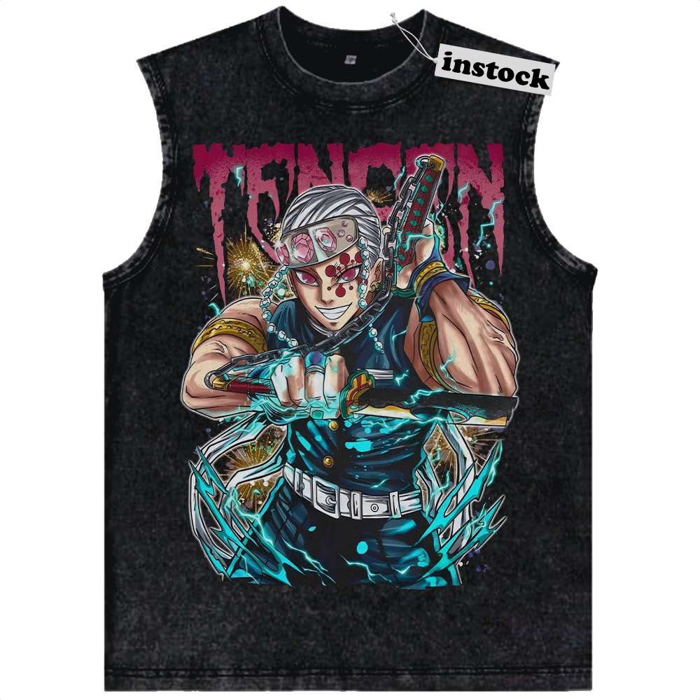 Tengen Uzui Tank Top, Demon Slayer Tank Top, Anime Tank Top, Vintage Tank Top