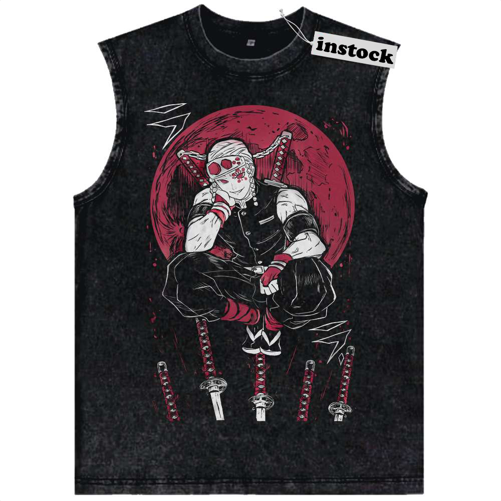 Tengen Uzui Tank Top, Demon Slayer Tank Top, Anime Tank Top, Vintage Tank Top