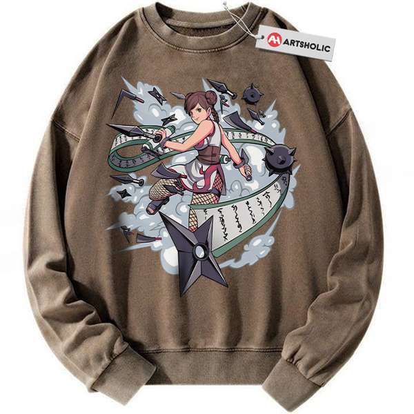 Alternative view of Tenten Sweatshirt, Naruto Sweatshirt, Anime Sweatshirt, Vintage Sweatshirt