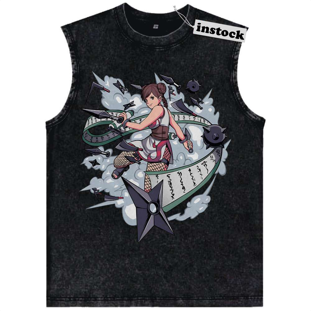 Tenten Tank Top, Naruto Tank Top, Anime Tank Top, Vintage Tank Top