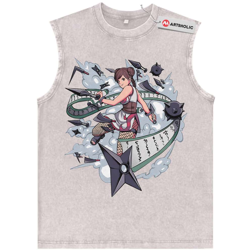 Alternative view of Tenten Tank Top, Naruto Tank Top, Anime Tank Top, Vintage Tank Top