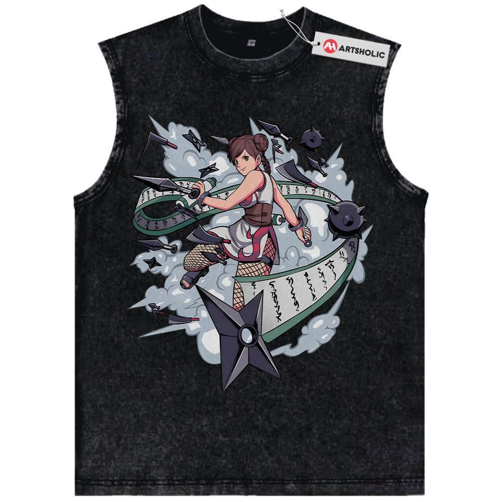 Tenten Tank Top, Naruto Tank Top, Anime Tank Top, Vintage Tank Top