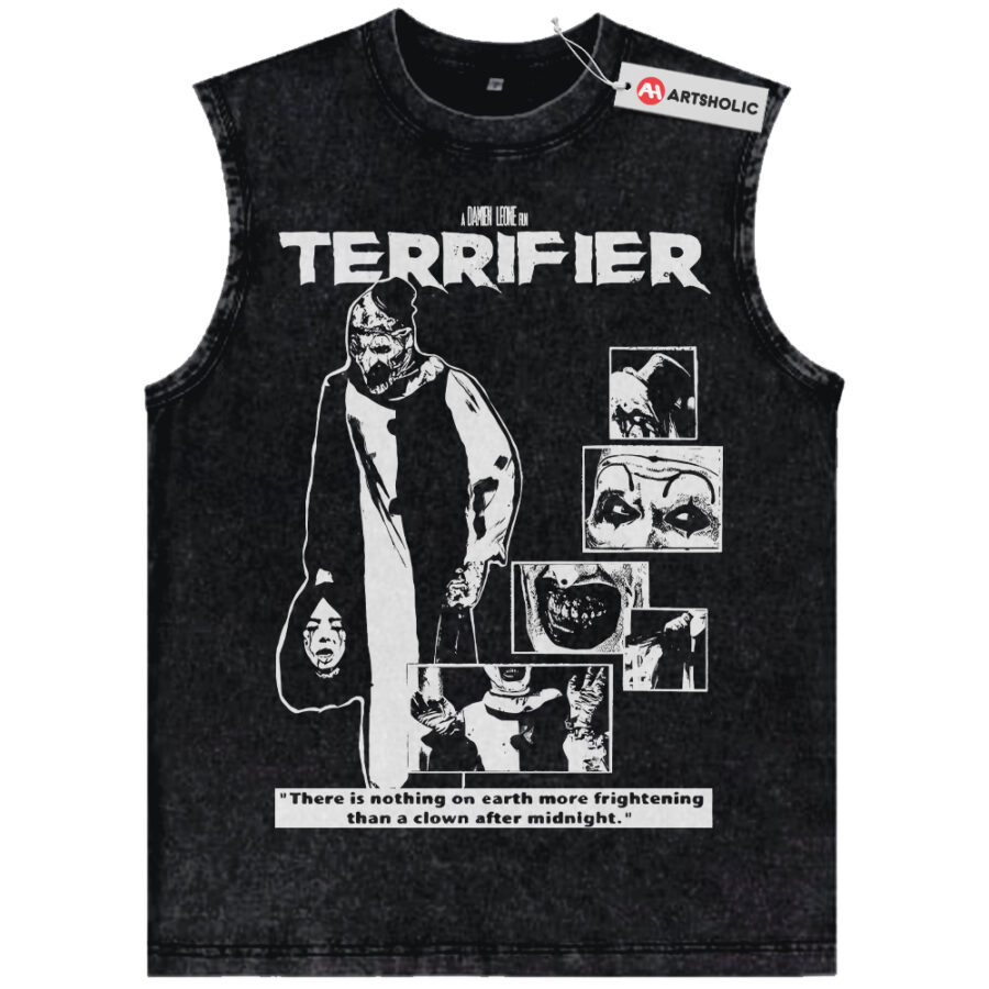 Alternative view of Terrifier Tank Top, Halloween Tank Top, Horror Movie Tank Top, Vintage Tank Top