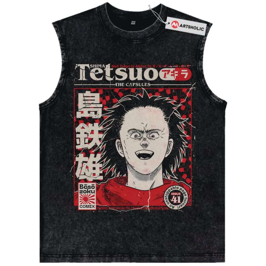 Alternative view of Tetsuo Shima Tank Top, Akira Tank Top, Anime Tank Top, Vintage Tank Top