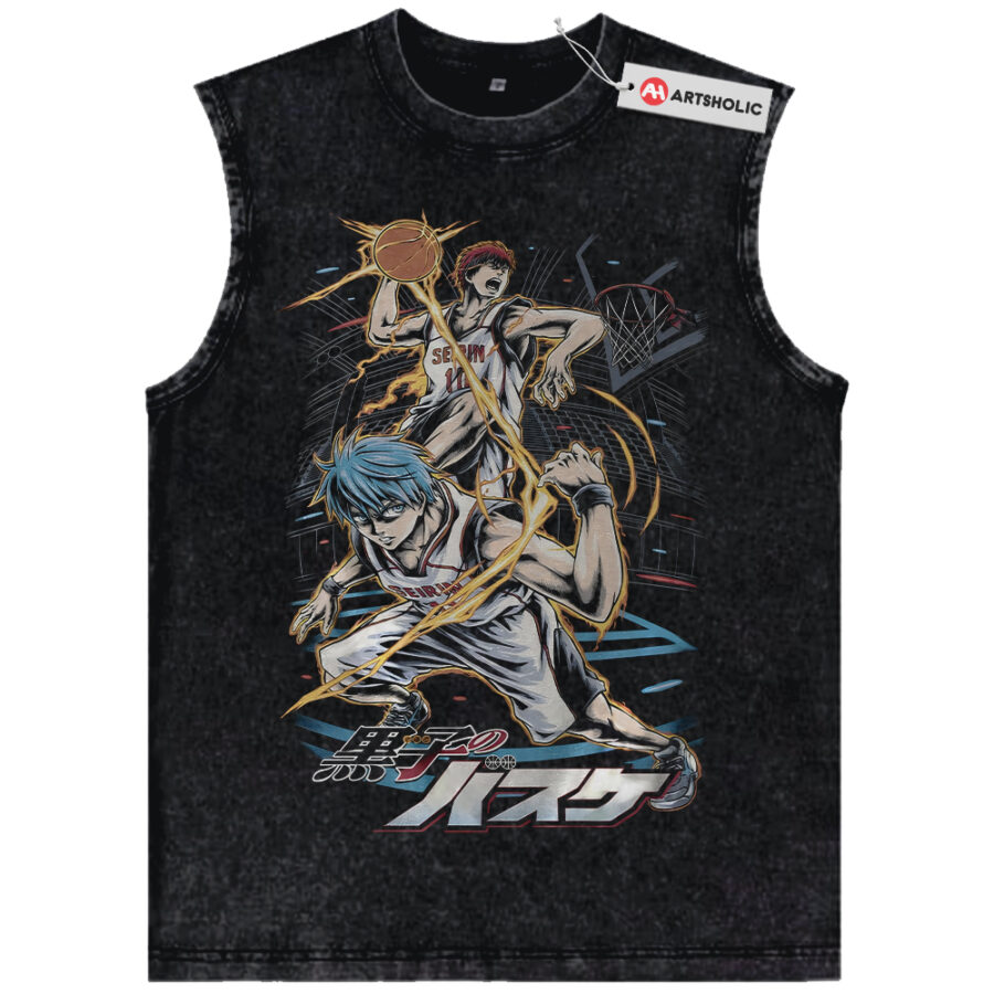 Alternative view of Tetsuya Kuroko Tank Top, Taiga Kagami Tank Top, Kuroko's Basketball Tank Top, Anime Tank Top, Vintage Tank Top