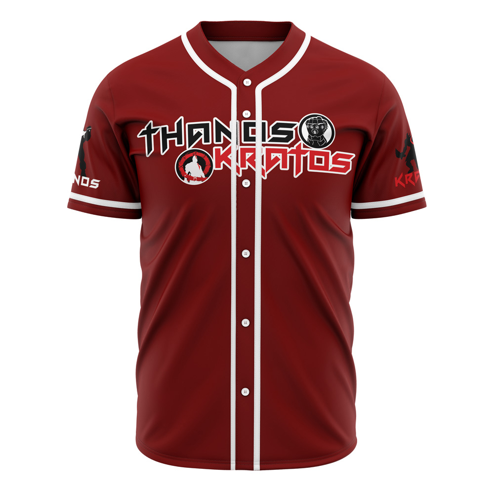 Thanos and Kratos Marvel Custom Baseball Jersey - Otaku Hall