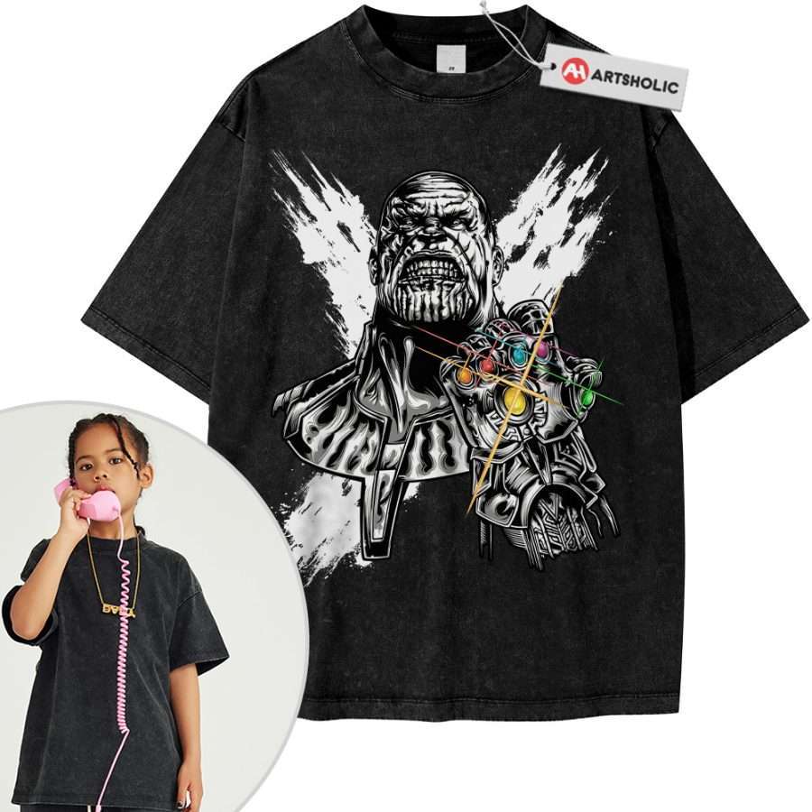 Alternative view of Thanos Shirt For Kids, Marvel Comics Shirt For Kids, Vintage T-Shirt For Kids