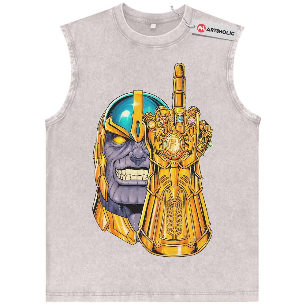 Alternative view of Thanos Tank Top, Marvel Comics Tank Top, Vintage Tank Top