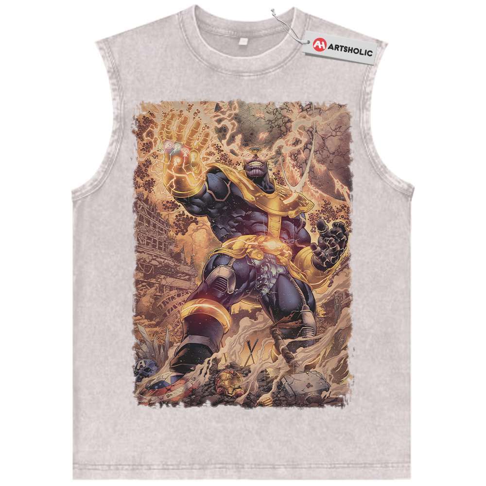 Alternative view of Thanos Tank Top, Marvel Comics Tank Top, Vintage Tank Top