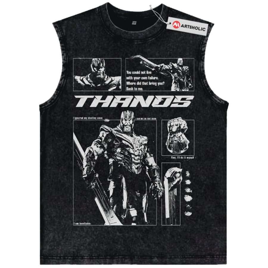 Alternative view of Thanos Tank Top, Marvel Comics Tank Top, Vintage Tank Top