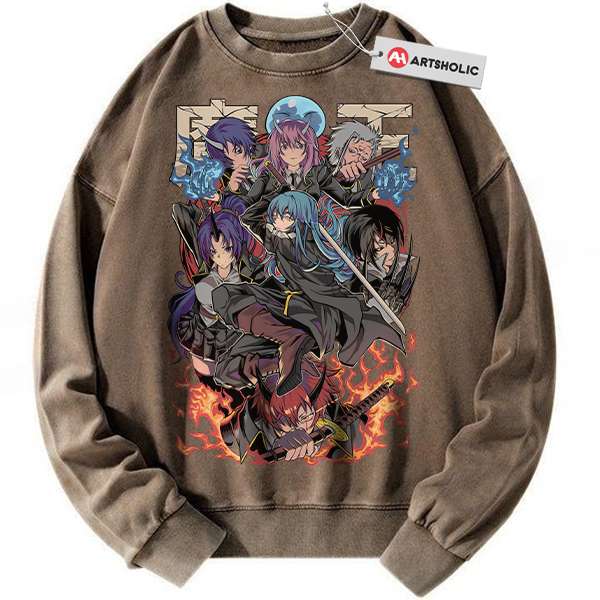 Alternative view of That Time I Got Reincarnated As A Slime Sweatshirt, Anime Sweatshirt, Vintage Sweatshirt