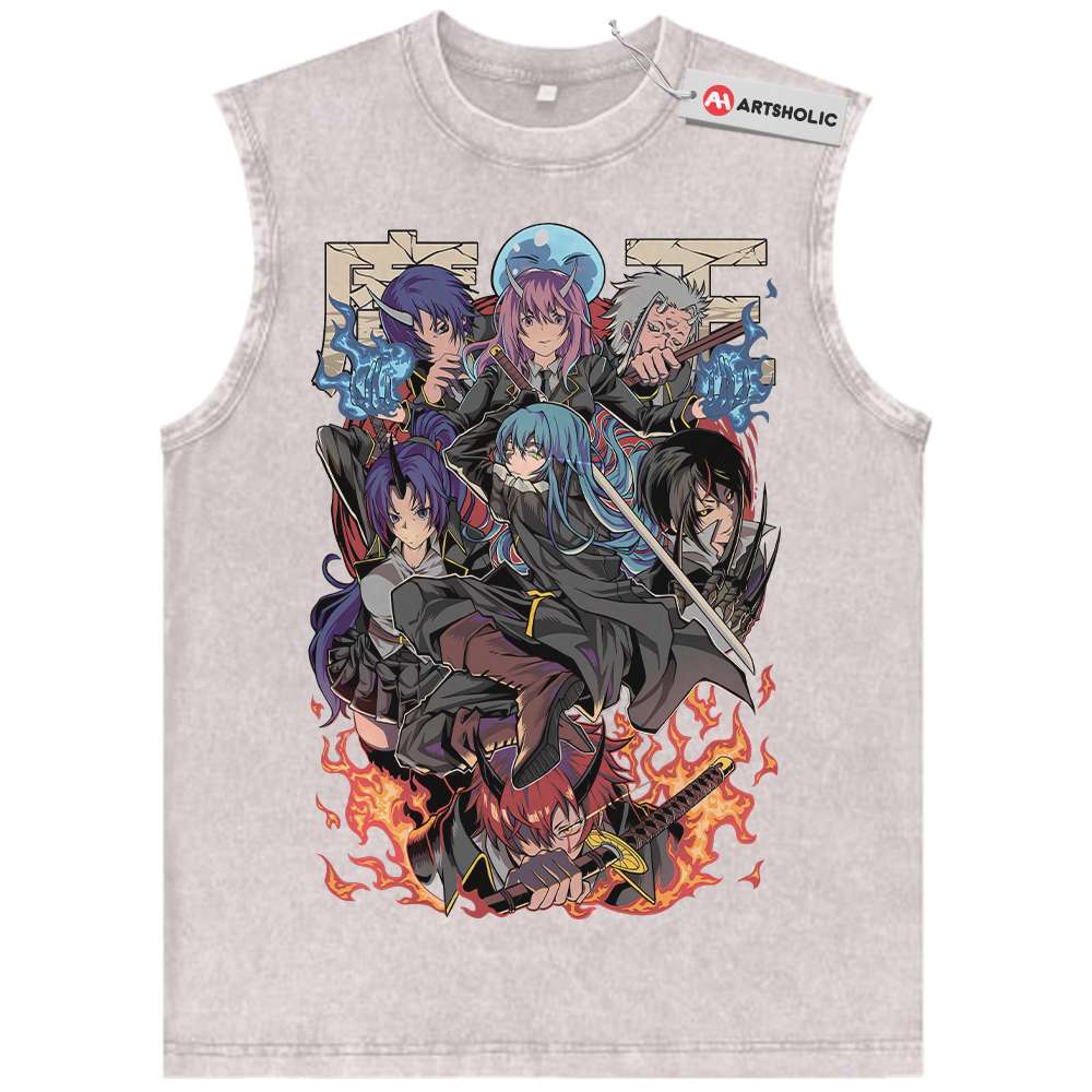 Alternative view of That Time I Got Reincarnated As A Slime Tank Top, Anime Tank Top, Vintage Tank Top