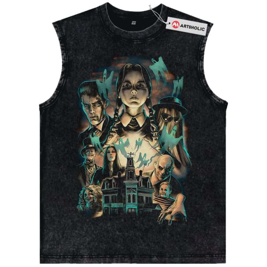Alternative view of The Addams Family Tank Top, Horror Tank Top, Halloween Tank Top, Vintage Tank Top