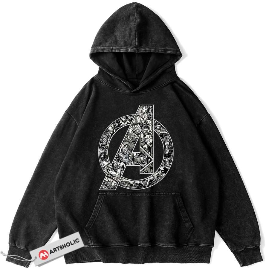 Alternative view of The Avengers Hoodie, Marvel Comics Hoodie, Vintage Hoodie