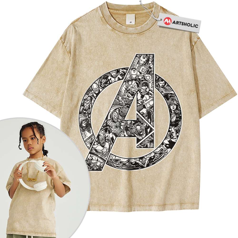 Alternative view of The Avengers Shirt For Kids, Marvel Comics Shirt For Kids, Vintage T-Shirt For Kids