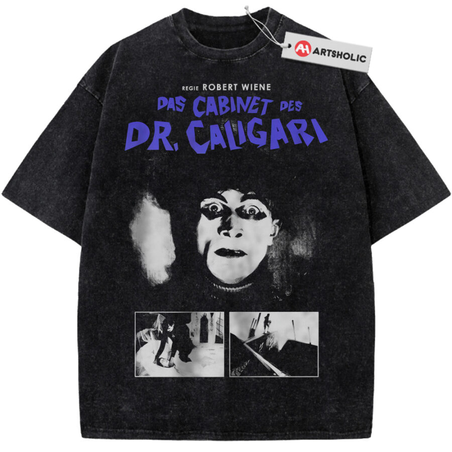 Alternative view of The Cabinet of Dr. Caligari Shirt, Halloween Shirt, Horror Movie Shirt, Vintage T-Shirt