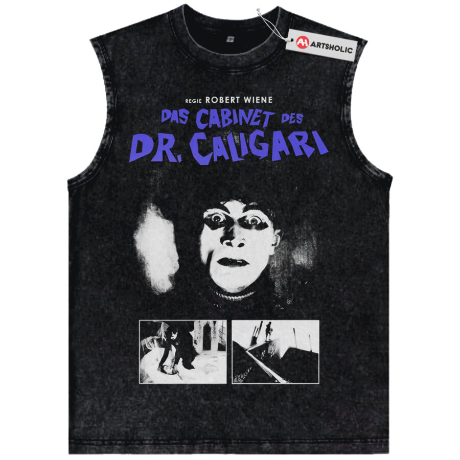 Alternative view of The Cabinet of Dr. Caligari Tank Top, Halloween Tank Top, Horror Movie Tank Top, Vintage Tank Top