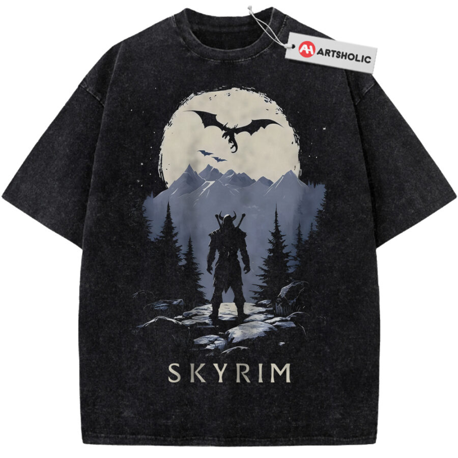 Alternative view of The Elder Scrolls V: Skyrim Shirt, Game Shirt, Vintage Tee