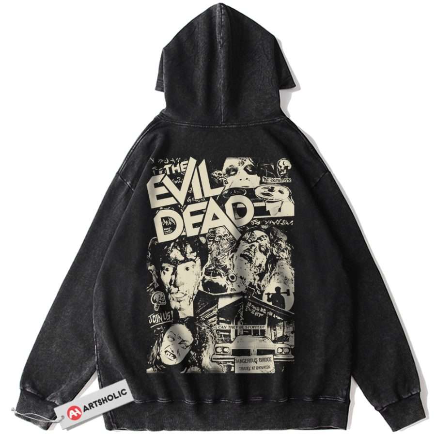 Alternative view of The Evil Dead Hoodie, Halloween Hoodie, Horror Movie Hoodie, Vintage Hoodie
