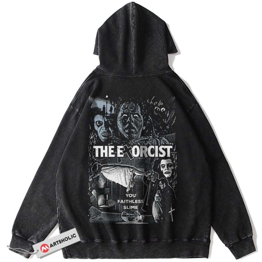 Alternative view of The Exorcist Hoodie, Halloween Hoodie, Horror Hoodie, Vintage Hoodie
