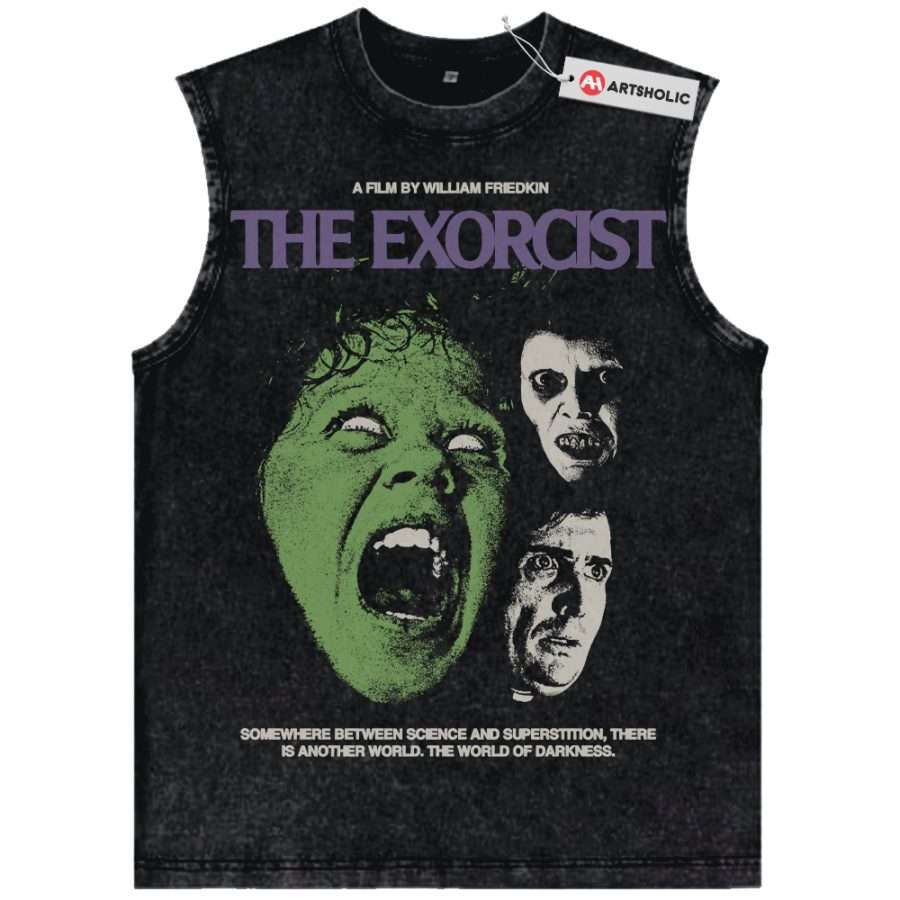Alternative view of The Exorcist Tank Top, Halloween Tank Top, Horror Tank Top, Vintage Tank Top