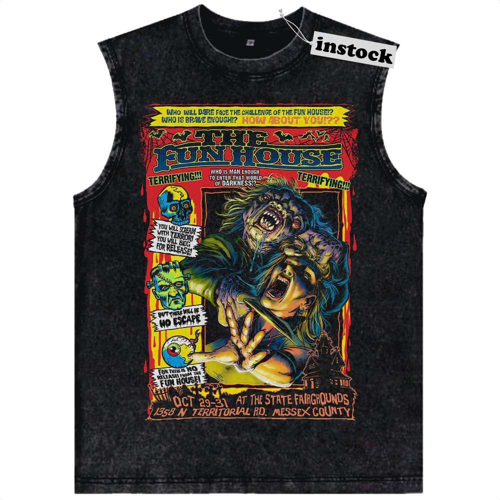 The Funhouse Tank Top, Halloween Tank Top, Horror Tank Top, Vintage Tank Top