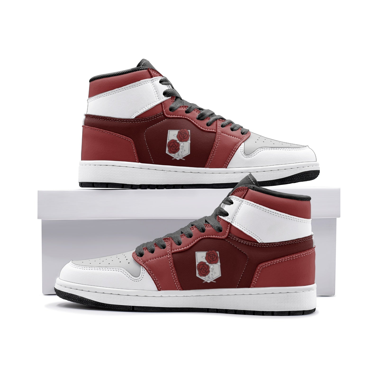 The Garrison Attack on Titan Custom Sneaker Mid 1 Basketball Shoes - Otaku Hall