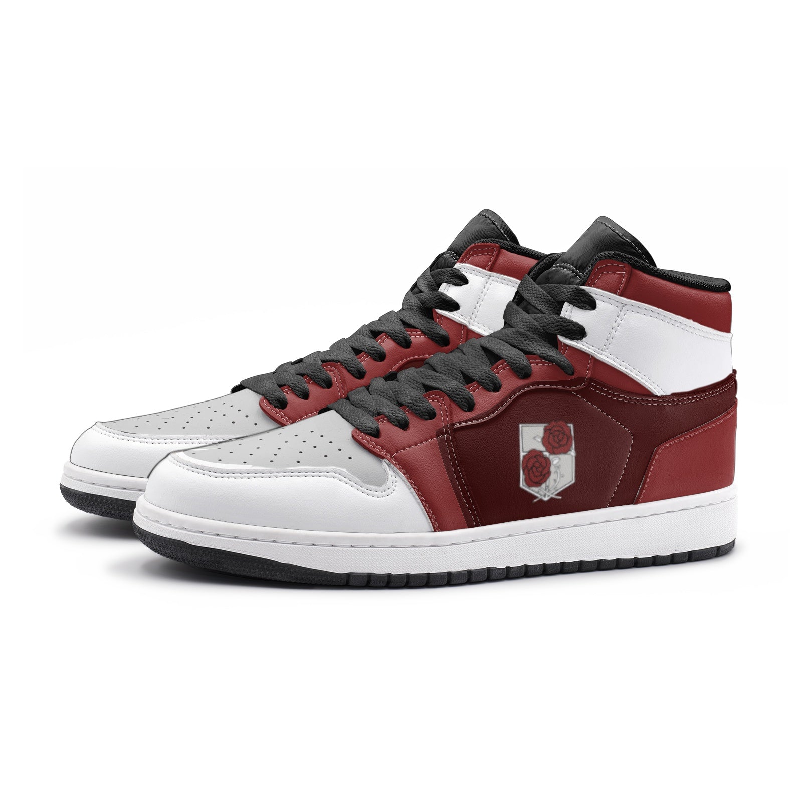 Alternative view of The Garrison Shingeki no Kyojin Custom Sneaker Mid 1 Basketball Shoes - Otaku Hall