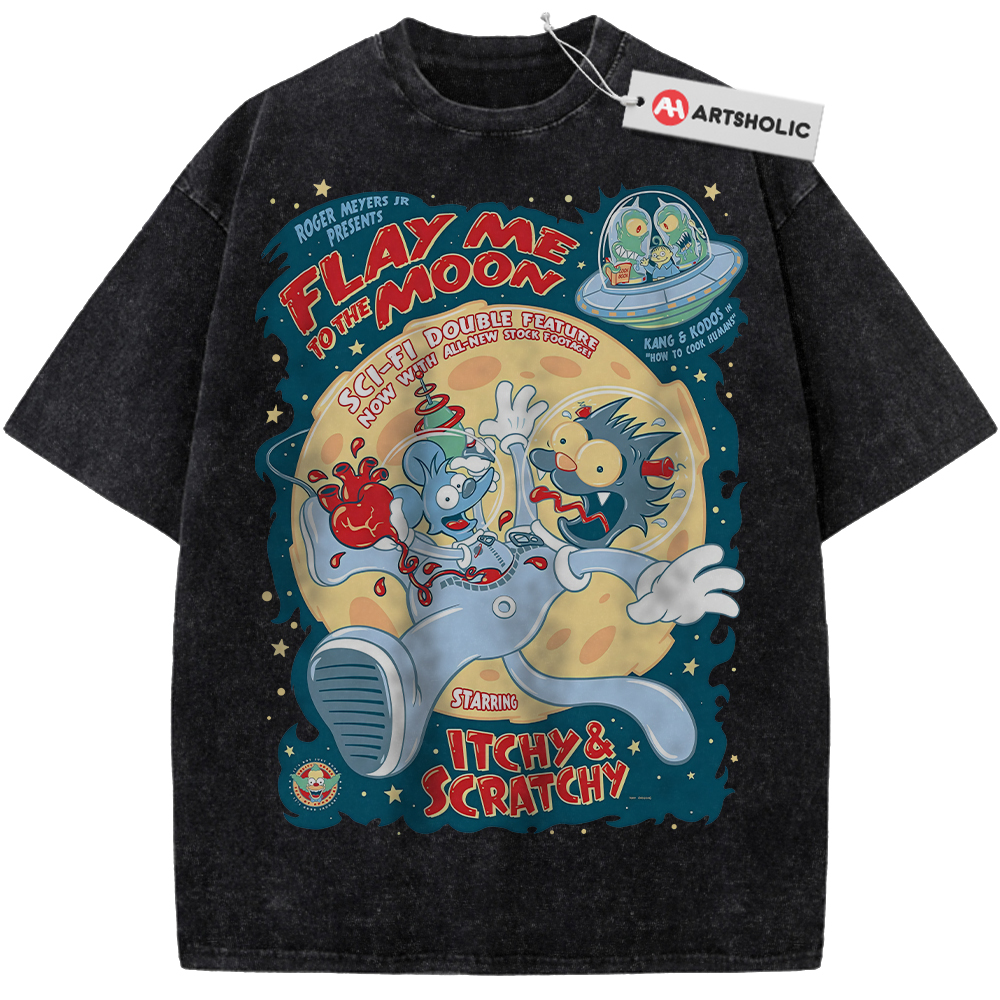 Alternative view of The Itchy & Scratchy Show Shirt, Animated Shirt, Vintage T-Shirt