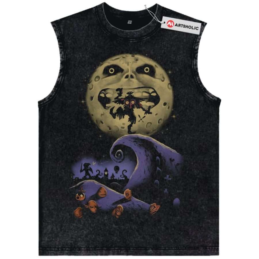 Alternative view of The Legend of Zelda: Majora's Mask Tank Top, Game Tank Top, Vintage Tank Top