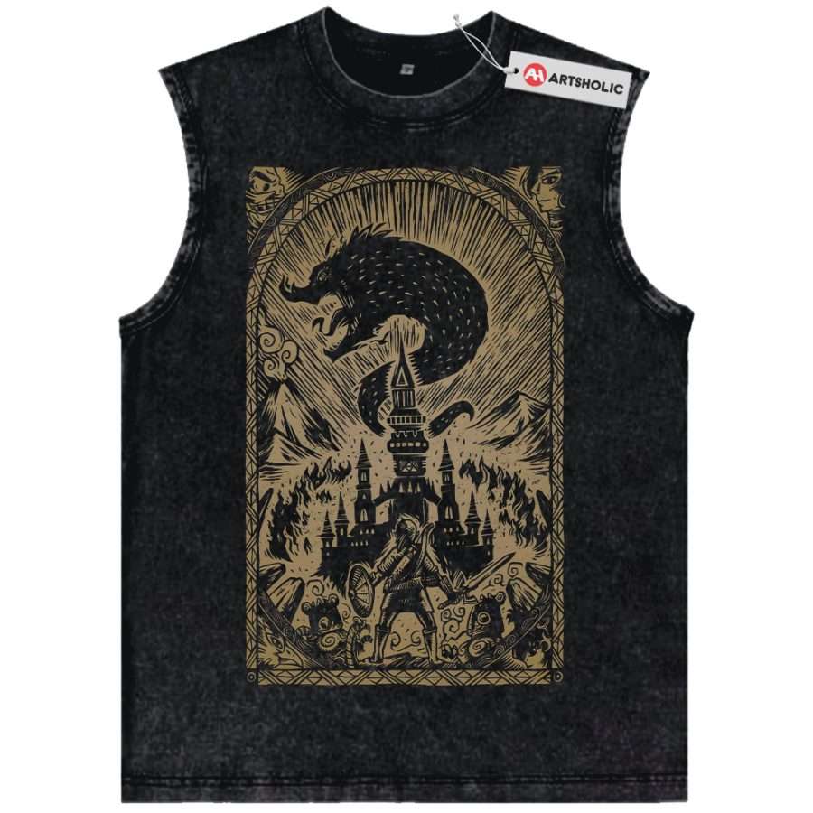 Alternative view of The Legend of Zelda Tank Top, Game Tank Top, Vintage Tank Top
