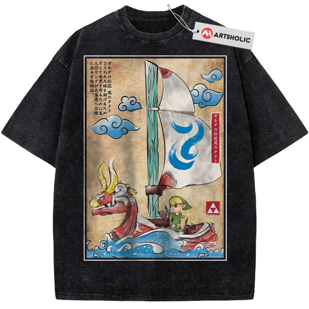Alternative view of The Legend of Zelda: The Wind Waker Shirt, Game Shirt, Vintage T-Shirt