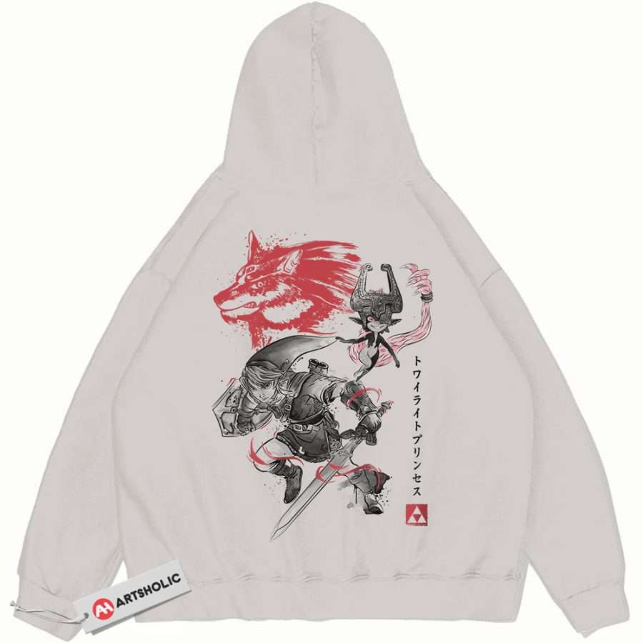 Alternative view of The Legend of Zelda: Twilight Princess Hoodie, Game Hoodie, Vintage Hoodie