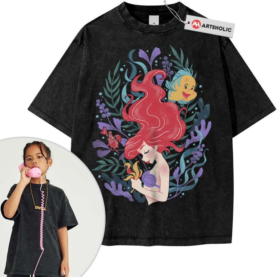 Alternative view of The Little Mermaid Shirt For Kids, Animated Shirt For Kids, Vintage T-Shirt For Kids