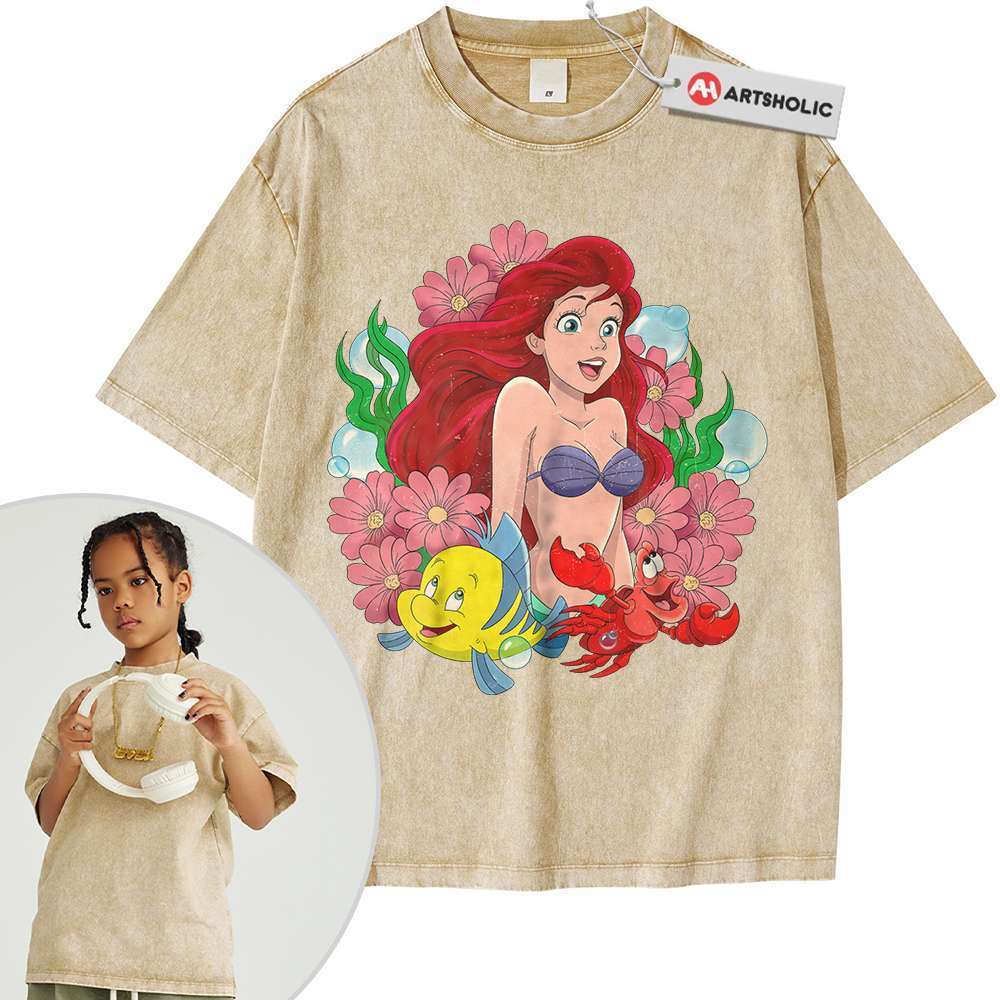 Alternative view of The Little Mermaid Shirt For Kids, Animated Shirt For Kids, Vintage T-Shirt For Kids