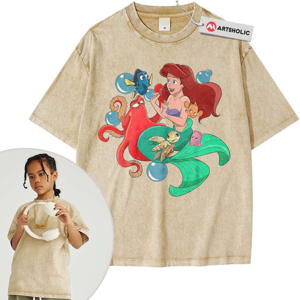 Alternative view of The Little Mermaid Shirt For Kids, Animated Shirt For Kids, Vintage T-Shirt For Kids