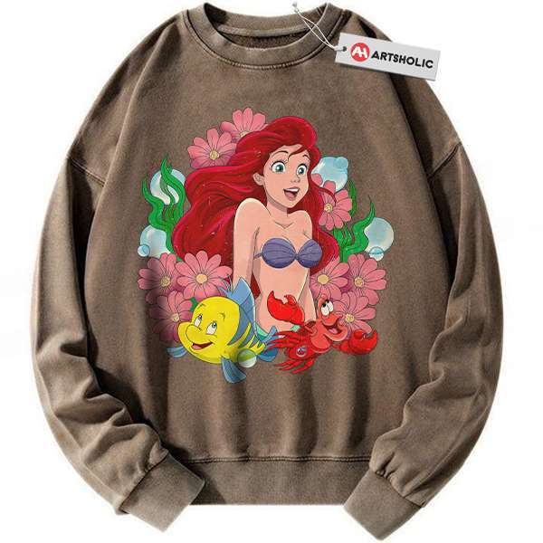 Alternative view of The Little Mermaid Sweatshirt, Animated Sweatshirt, Vintage Sweatshirt