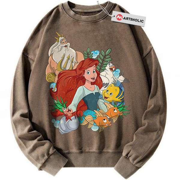 Alternative view of The Little Mermaid Sweatshirt, Animated Sweatshirt, Vintage Sweatshirt