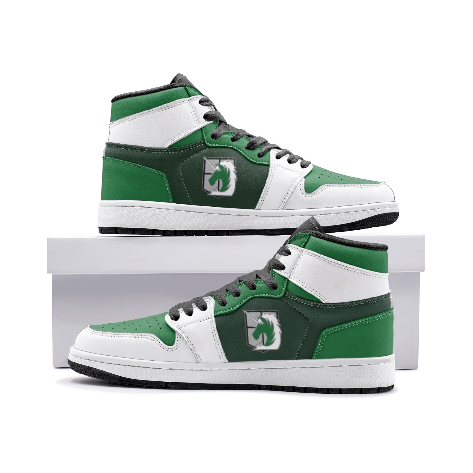 The Military Police Attack on Titan Custom Sneaker Mid 1 Basketball Shoes - Otaku Hall