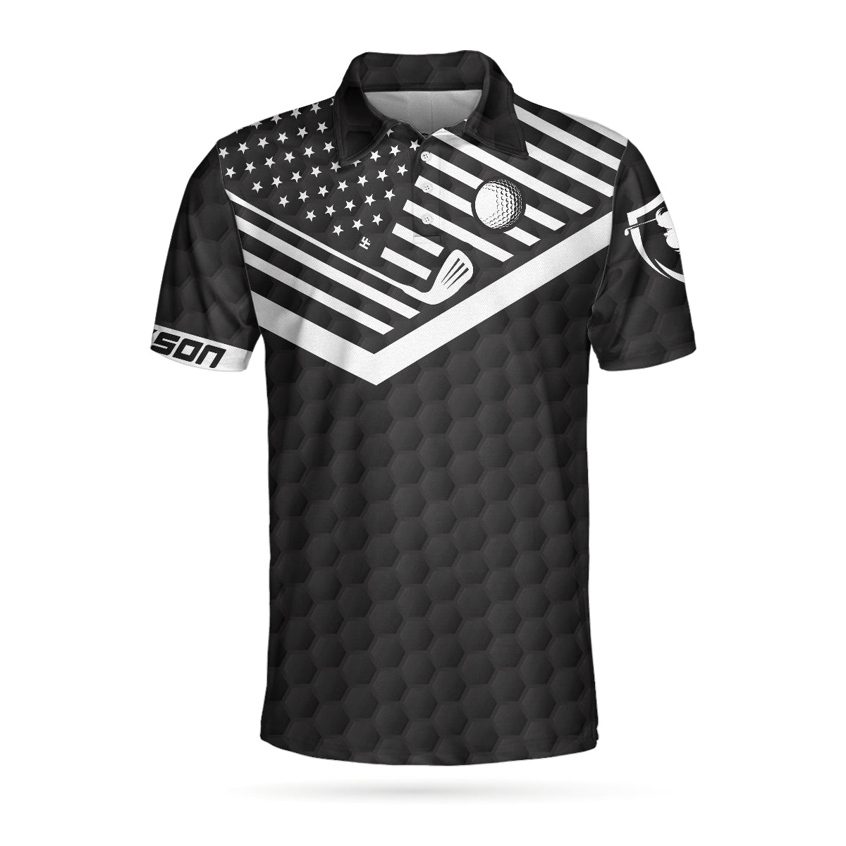 The Older I Get Custom Polo Shirt, Personalized Black American Flag Polo Shirt, Best Golf Shirt For Men