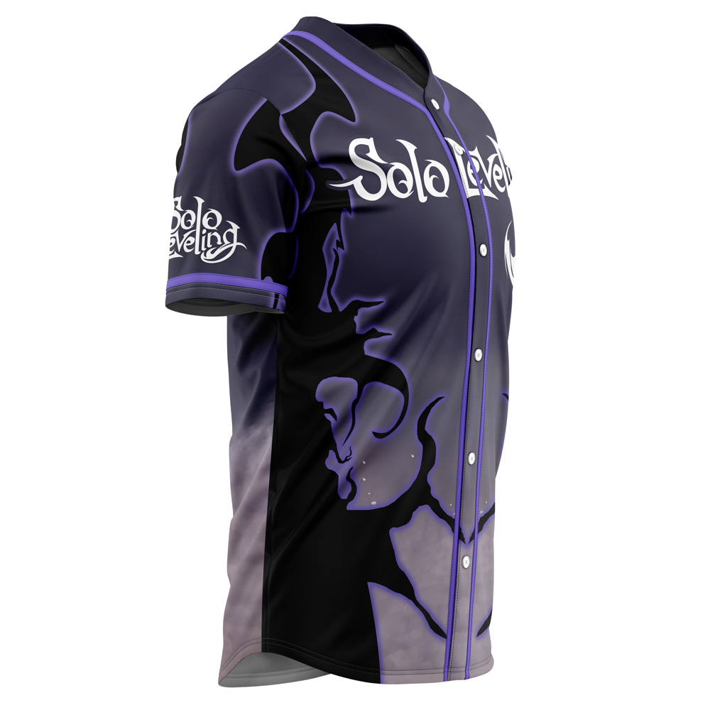 Alternative view of The Shadow Monarch Solo Leveling Custom Baseball Jersey - Otaku Hall